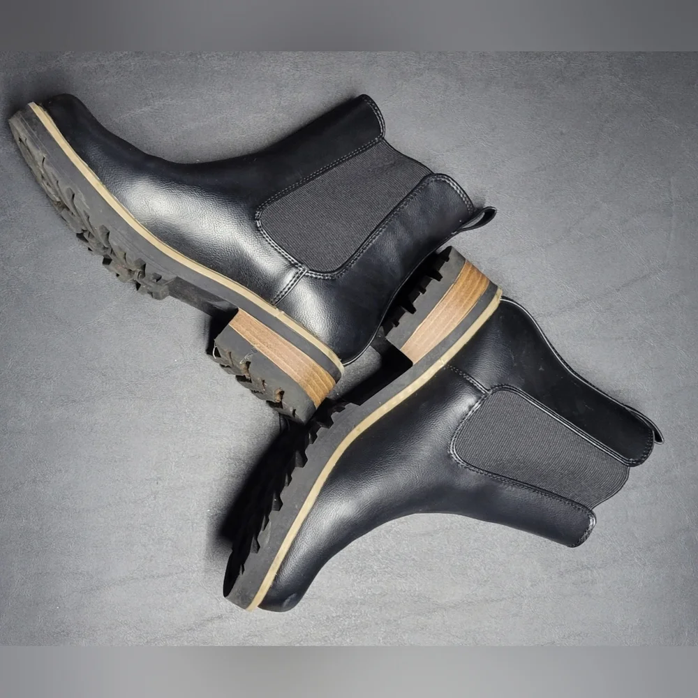 Black Leather Women's Boots